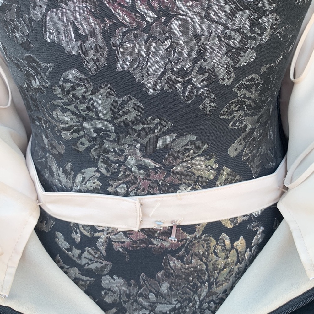 Beautiful 100% silk strapless black cocktail dress by Basix size 8 - Picture 6 of 8